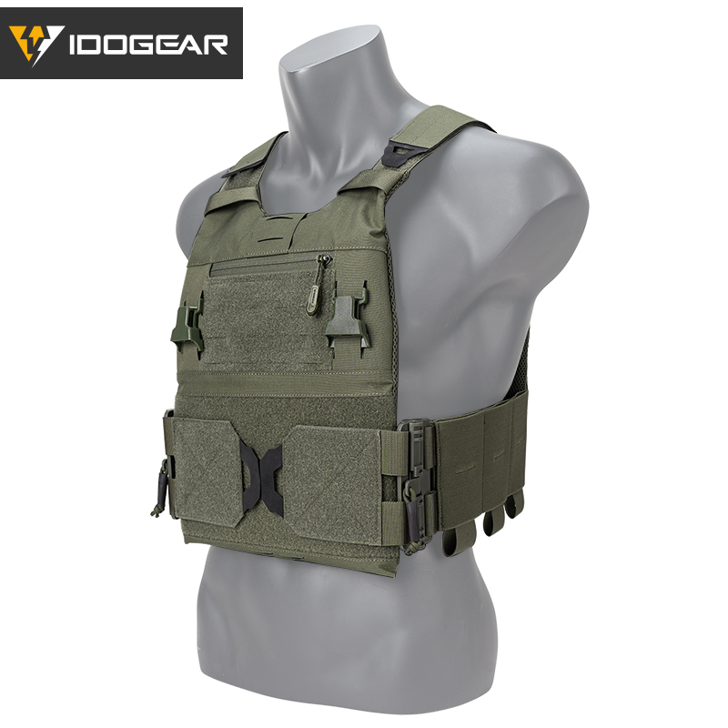 IDOGEAR 3.0 FCSK Quick Release Tactical Vest With Elastic Sides Plate Carrier for Airsoft, Military Combat Vest 3320