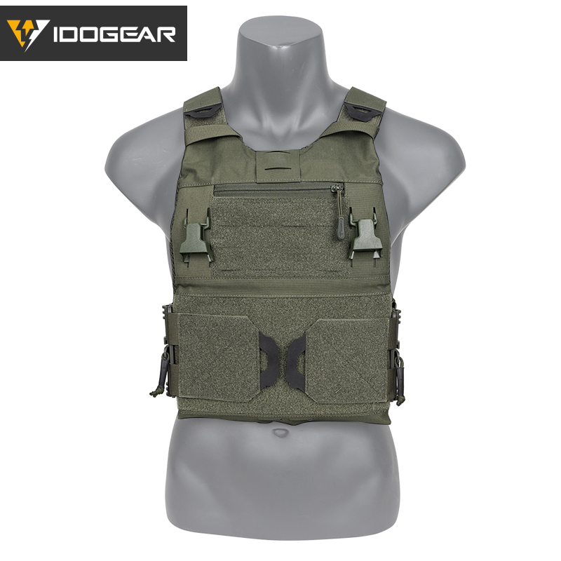 IDOGEAR 3.0 FCSK Quick Release Tactical Vest With Elastic Sides Plate Carrier for Airsoft, Military Combat Vest 3320