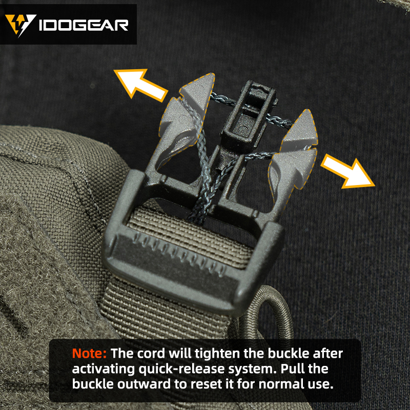 IDOGEAR Tactical Vest with Quick Release System Loop MOLLE Breathable Sweat-adsorbent Multi-function 3321