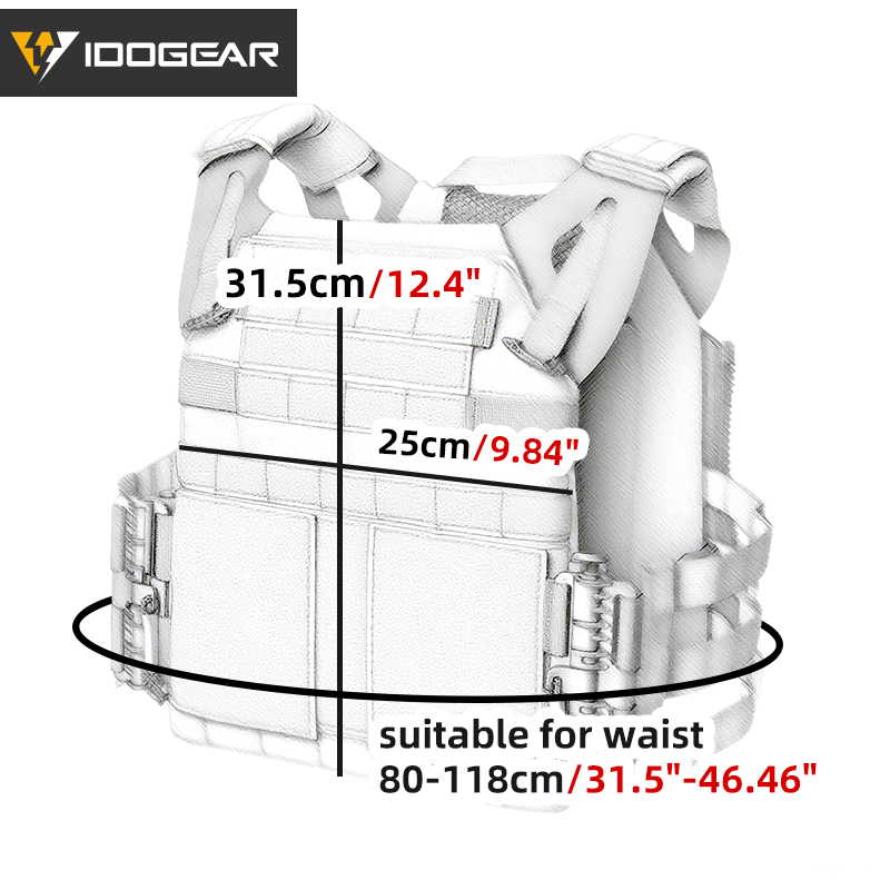 IDOGEAR Tactical JPC2.0 Vest CP Style Upgraded Version Quick Release MOLLE Lightweight 3322