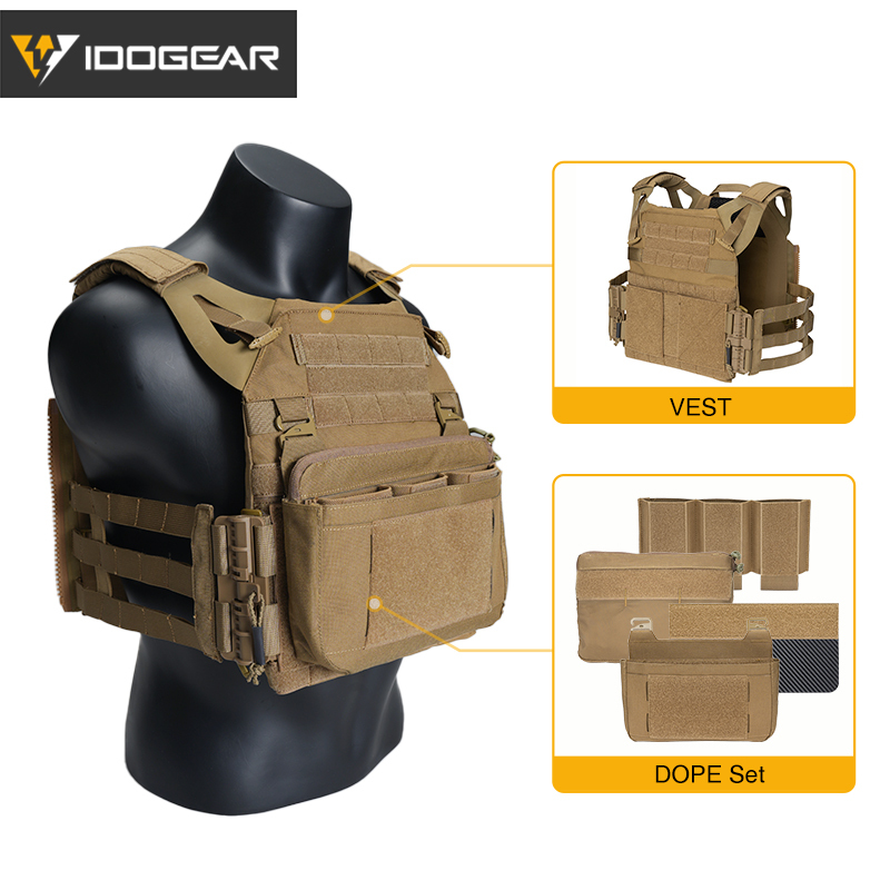 IDOGEAR Tactical JPC2.0 Vest CP Style with DOPE Pouch Set 3322-2Pack
