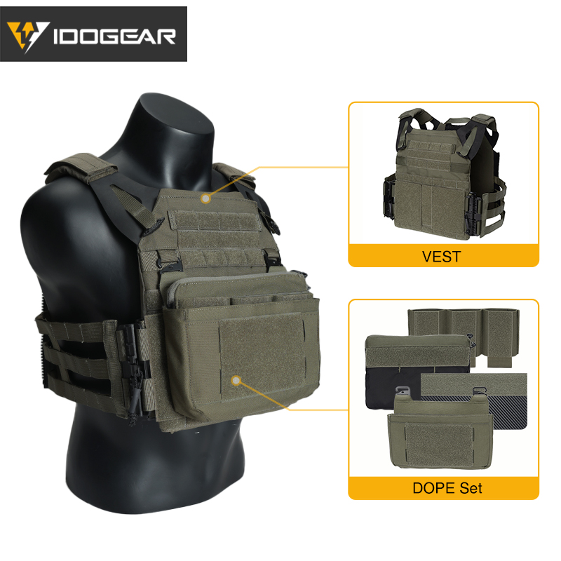 IDOGEAR Tactical JPC2.0 Vest CP Style with DOPE Pouch Set 3322-2Pack