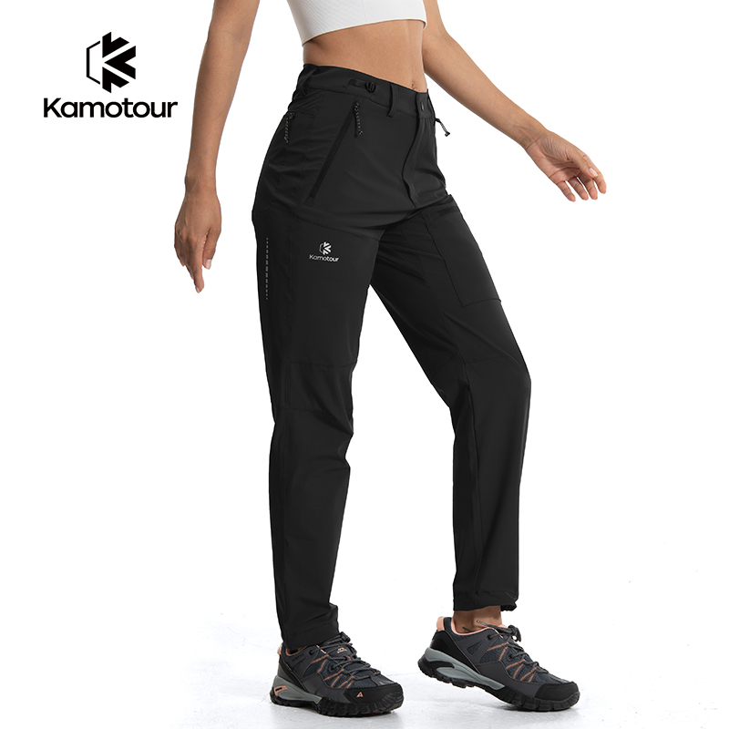 Kamotour Women's Hiking Pants Quick Dry Water Resistant All-Weather Outdoor Sport Pants Elastic Waist Comfortable Lightweight Sweatpants for Women Daily Casual Style Yoga 9209