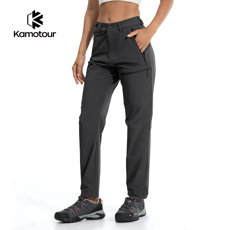 Kamotour Women's Quick-Drying Outdoor Hiking Pants Slim Fit Pants Stre