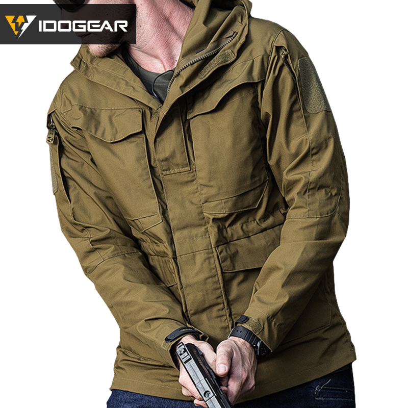 Mingpeng autumn and winter outdoor clothing tactical assault jacket men's  M65 camouflage windbreaker mid-length waterproof