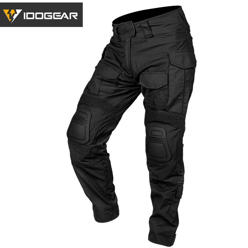 IDOGEAR Men's G3 Tactical Pants with Knee Pads Rapid Assault Camo Trousers move flexibly 3201