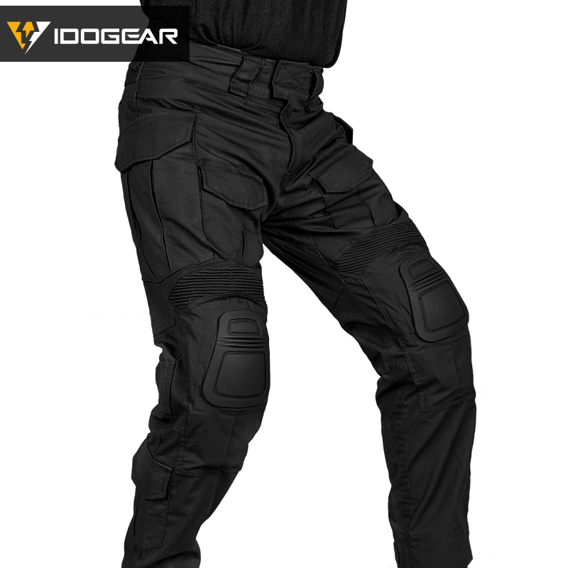 IDOGEAR Men's G3 Tactical Pants with Knee Pads Rapid Assault Camo Trousers move flexibly 3201