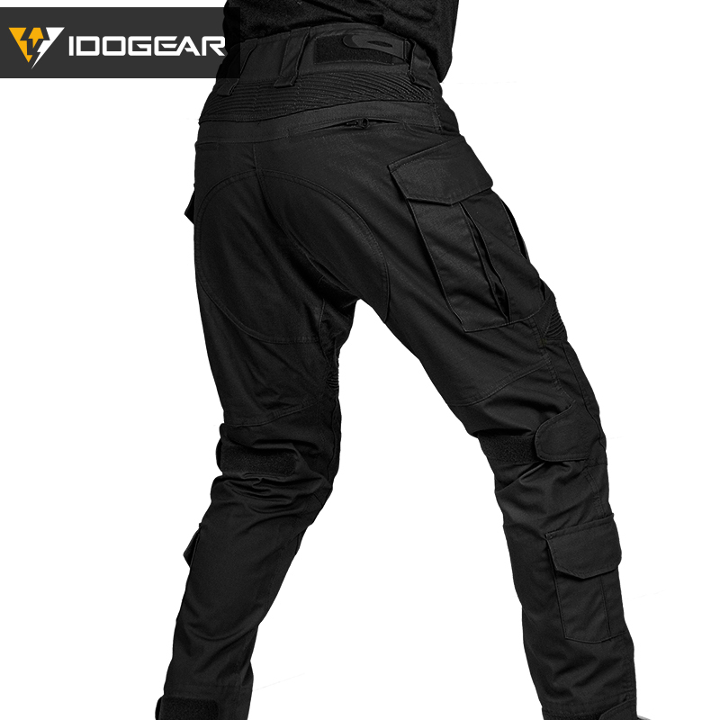 IDOGEAR Men's G3 Tactical Pants with Knee Pads Rapid Assault Camo Trousers move flexibly 3201