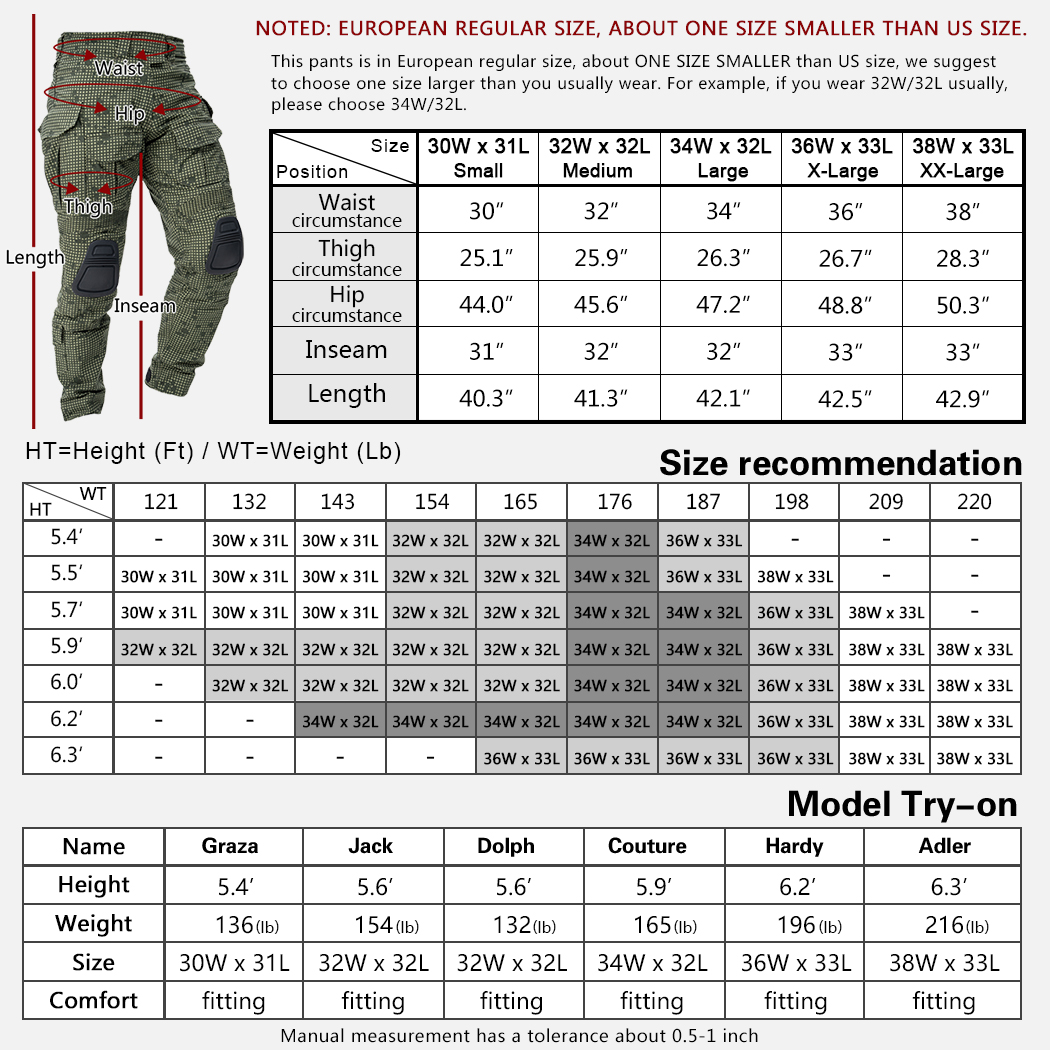 IDOGEAR Men's G3 Camo Pants with Knee Pads Rapid Assault Camo Trousers For Outdoor Training 3201