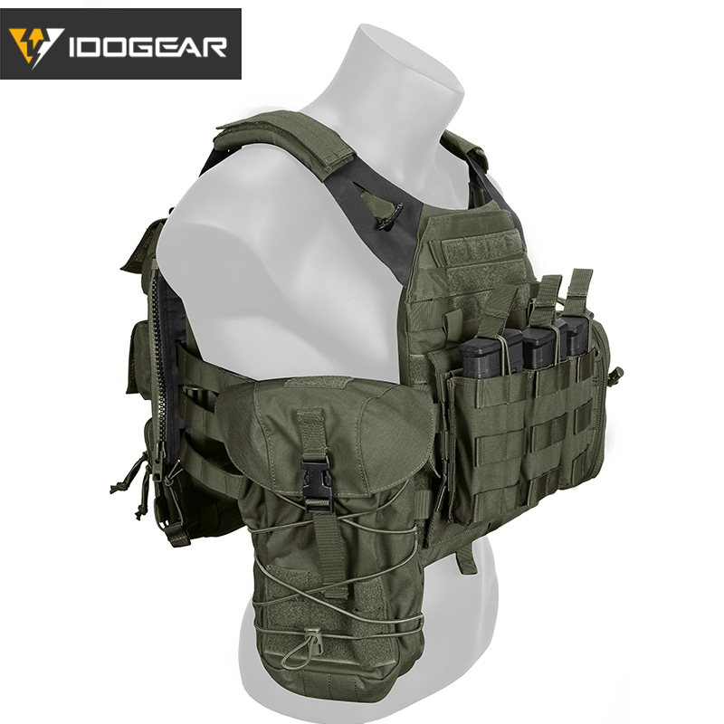 IDOGEAR Tactical JPC 2.0 Vest Set Plate Carrier with 4 Pouches 1164 GP Pouch + EMT Medical Pouch + Zip on Panel + 556 Magazine Pouch Outdoor Wargame Training Vest Full Set 3312