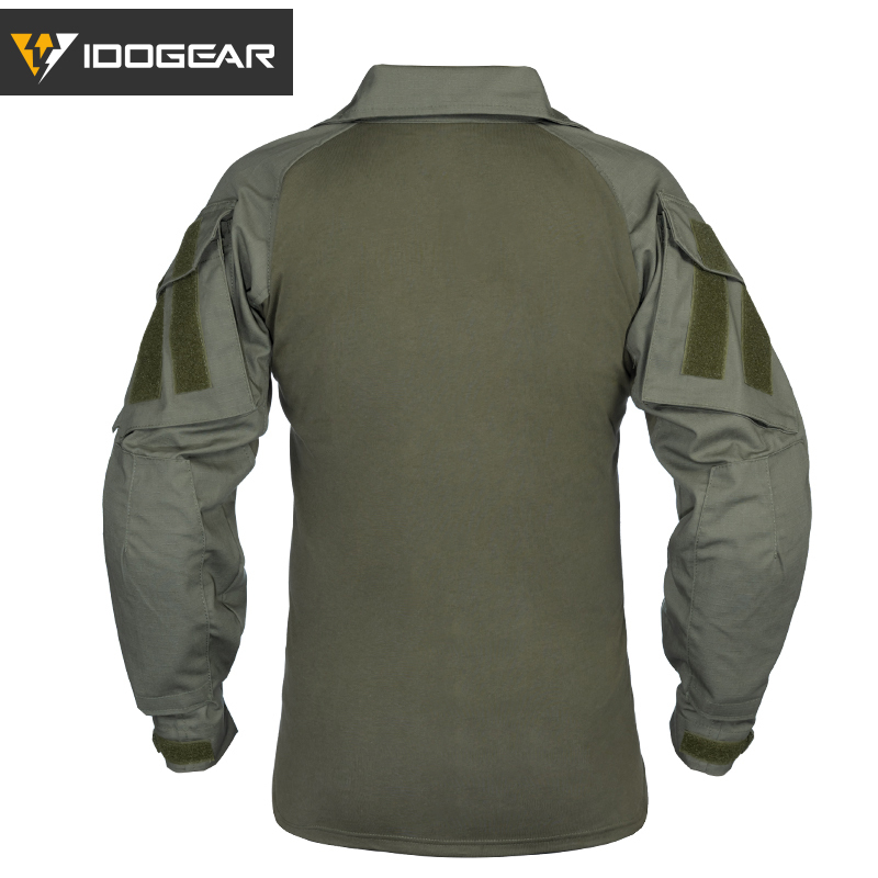 【HOT SALE】IDOGEAR Tactical G3 Combat Shirts with Elbow Pads Sport Men's Shirts 3101