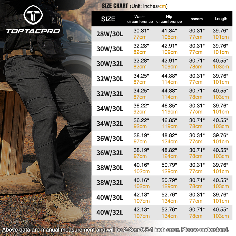 TOPTACPRO Men's Cargo Pants Water Resistant Ripstop Lightweight EDC Outdoor Work Hiking Pants 8201