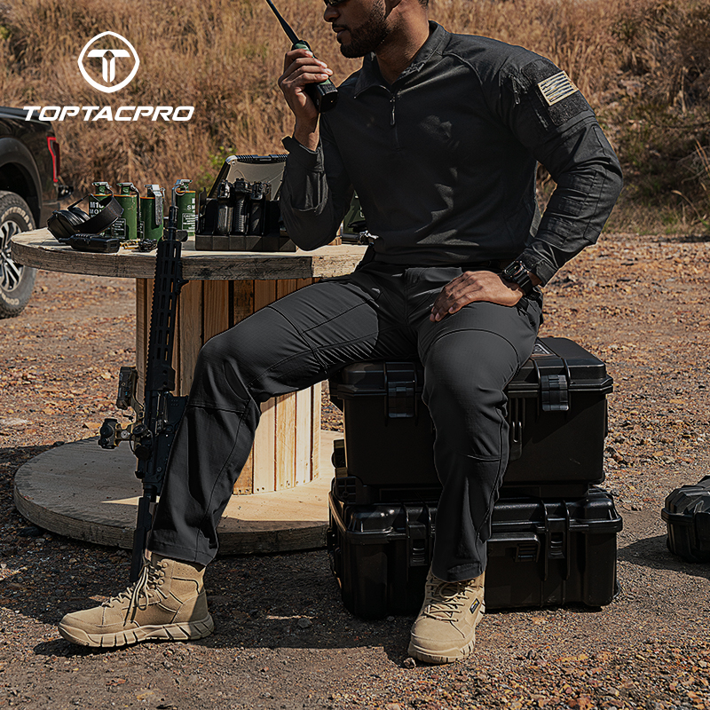 TOPTACPRO Men's Cargo Pants Water Resistant Ripstop Lightweight EDC Outdoor Work Hiking Pants 8201