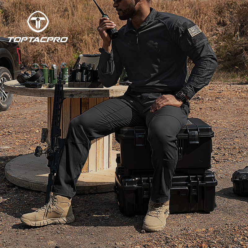 TOPTACPRO Men's Cargo Pants Water Resistant Ripstop Lightweight EDC Outdoor Work Hiking Pants 8201