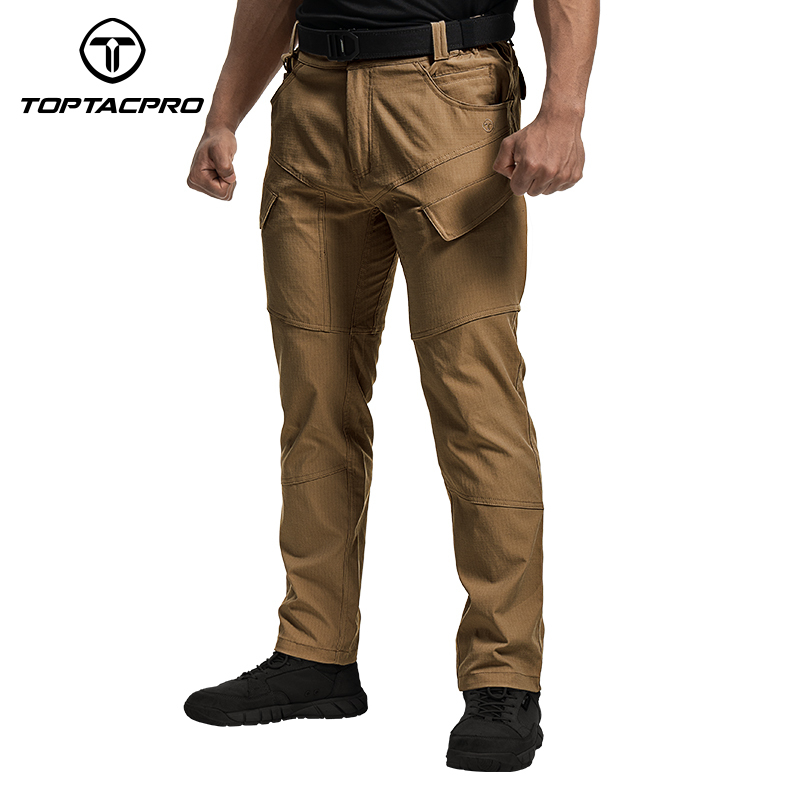 TOPTACPRO Men's Cargo Pants Water Resistant Ripstop Lightweight EDC Outdoor Work Hiking Pants 8201