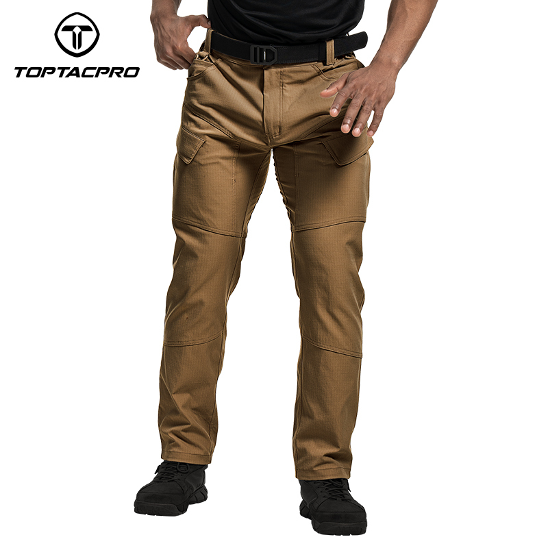 TOPTACPRO Men's Cargo Pants Water Resistant Ripstop Lightweight EDC Outdoor Work Hiking Pants 8201