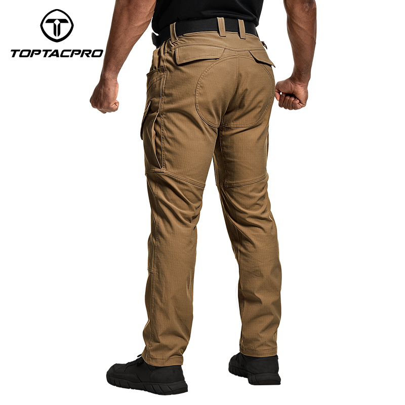TOPTACPRO Men's Cargo Pants Water Resistant Ripstop Lightweight EDC Outdoor Work Hiking Pants 8201