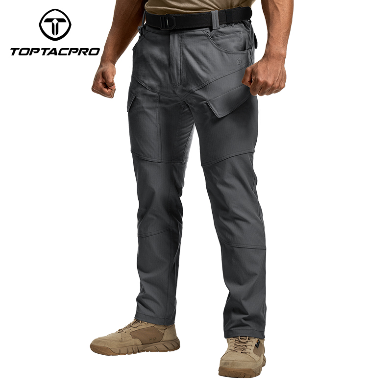 TACVASEN Men's Cargo Pants - Rip-Stop Water-Resistant Outdoor Hiking Trousers