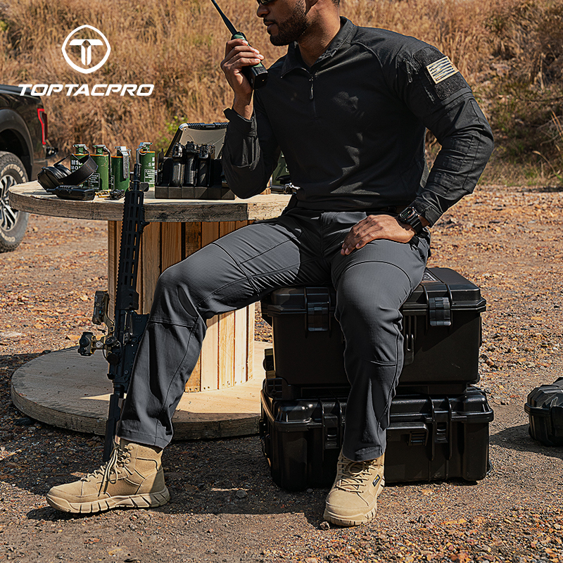 TOPTACPRO Men's Cargo Pants Water Resistant Ripstop Lightweight EDC Outdoor Work Hiking Pants 8201