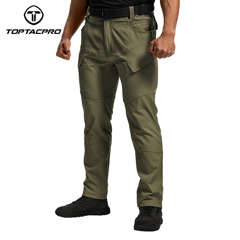 TOPTACPRO Men's Cargo Pants Water Resistant Ripstop Lightweight EDC Outdoor Work Hiking Pants 8201