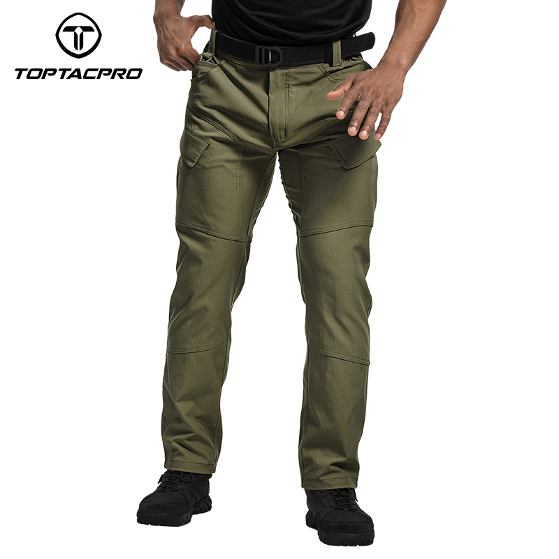TOPTACPRO Men's Cargo Pants Water Resistant Ripstop Lightweight EDC Outdoor Work Hiking Pants 8201