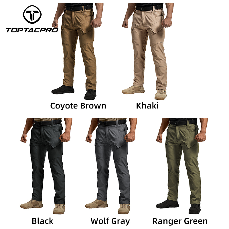 TOPTACPRO Men's Cargo Pants Water Resistant Ripstop Lightweight EDC Outdoor Work Hiking Pants 8201