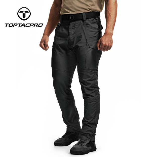 TOPTACPRO Men's Tactical Pants Flex Ripstop Cargo Trousers for Outdoor Hiking Work Casual Pants Large Capacity Pants