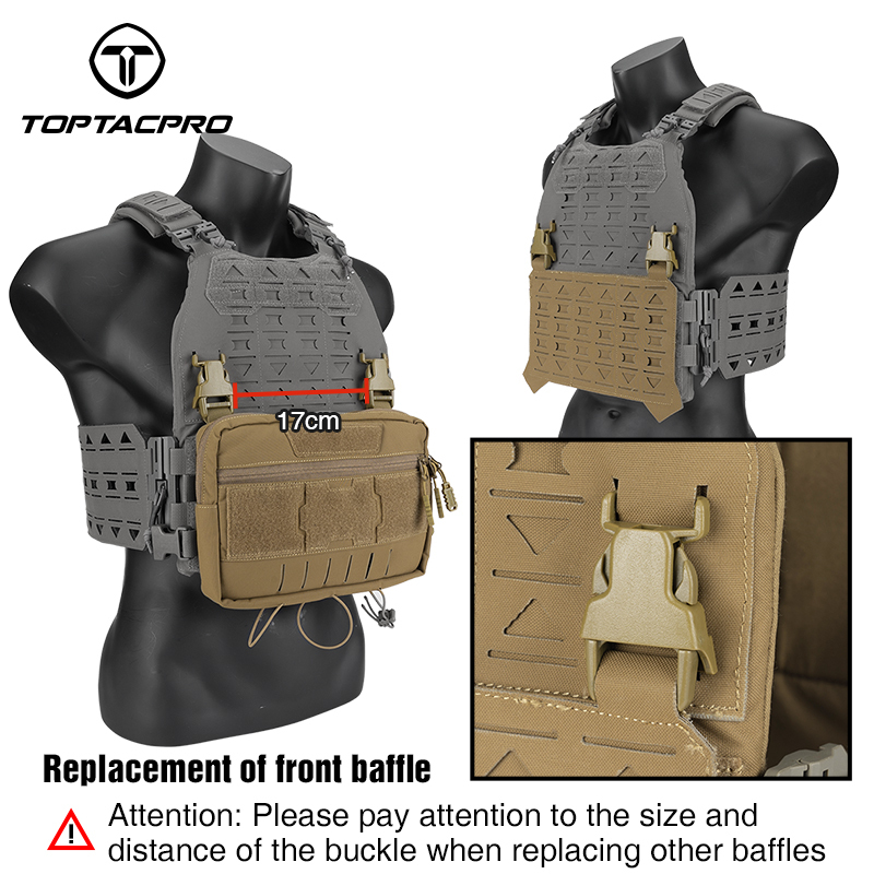 TOPTACPRO Tactical Vest Magnetic Suction Quick Release Buckle  Fabric Matting Training Vest 8301