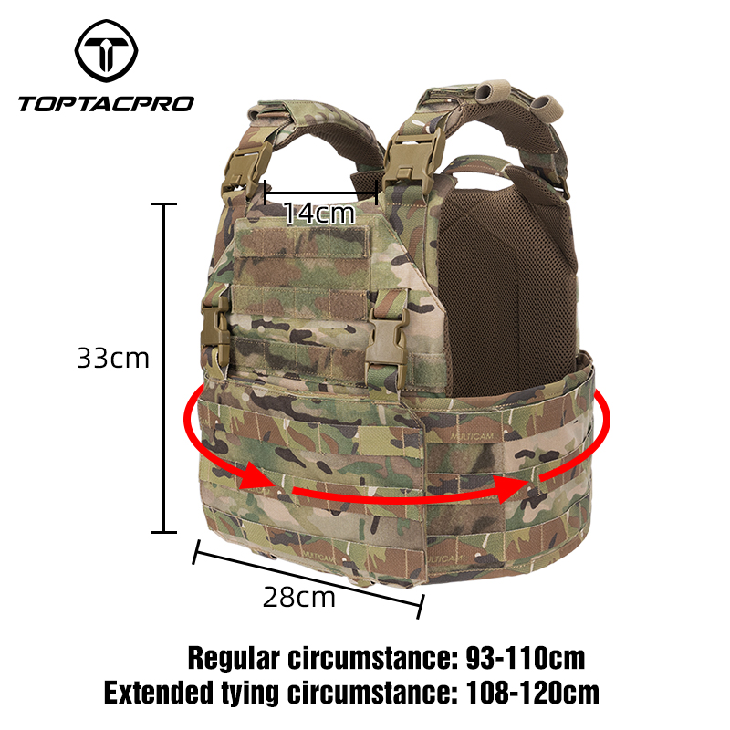 TOPTACPRO RhinoTactical Vest XN Quick Release Plate Carrier Military MOLLE Combat Vest 8302