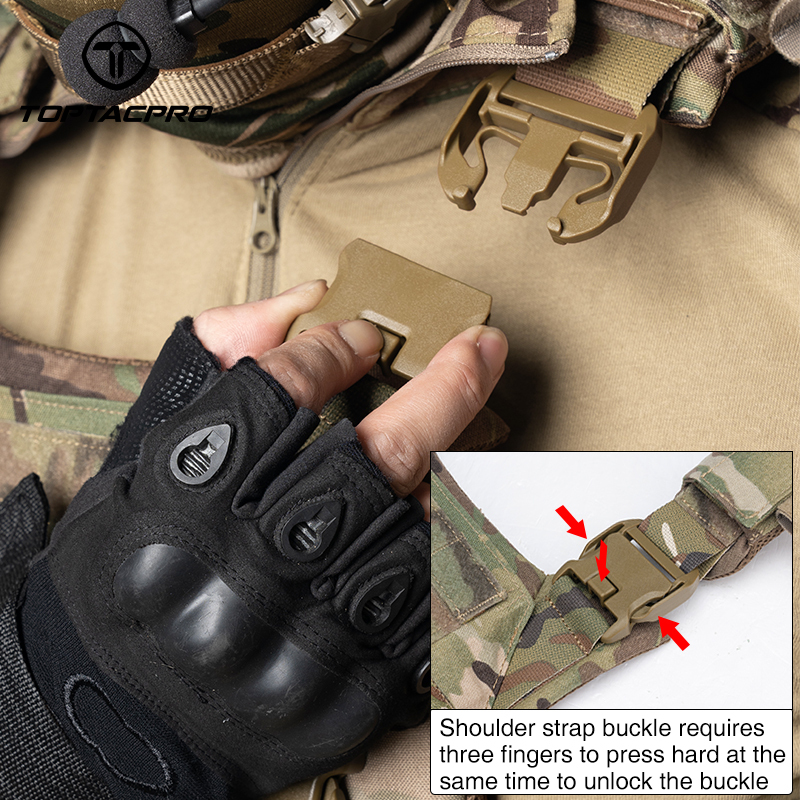 TOPTACPRO RhinoTactical Vest XN Quick Release Plate Carrier Military MOLLE Combat Vest 8302