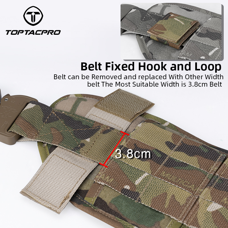 TOPTACPRO Tactical Belt Cobra Quick Release Rigger MOLLE Battle Belt High-end Material 8401