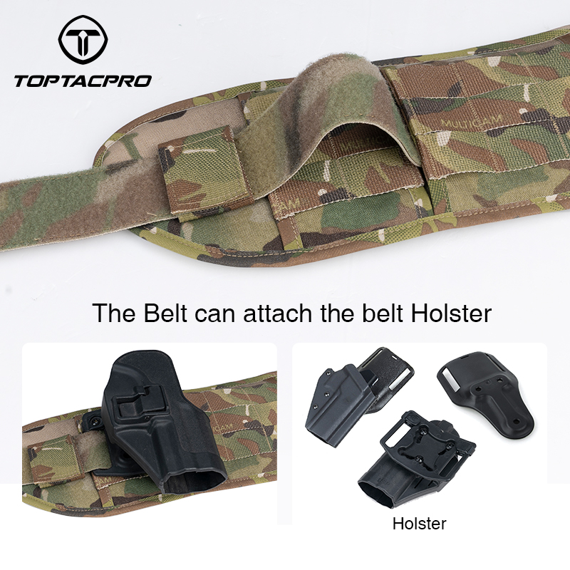 TOPTACPRO Tactical Belt Cobra Quick Release Rigger MOLLE Battle Belt High-end Material 8401