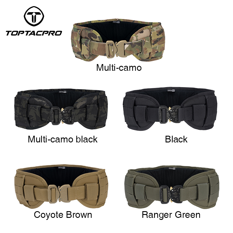 TOPTACPRO Tactical Belt Cobra Quick Release Rigger MOLLE Battle Belt High-end Material 8401