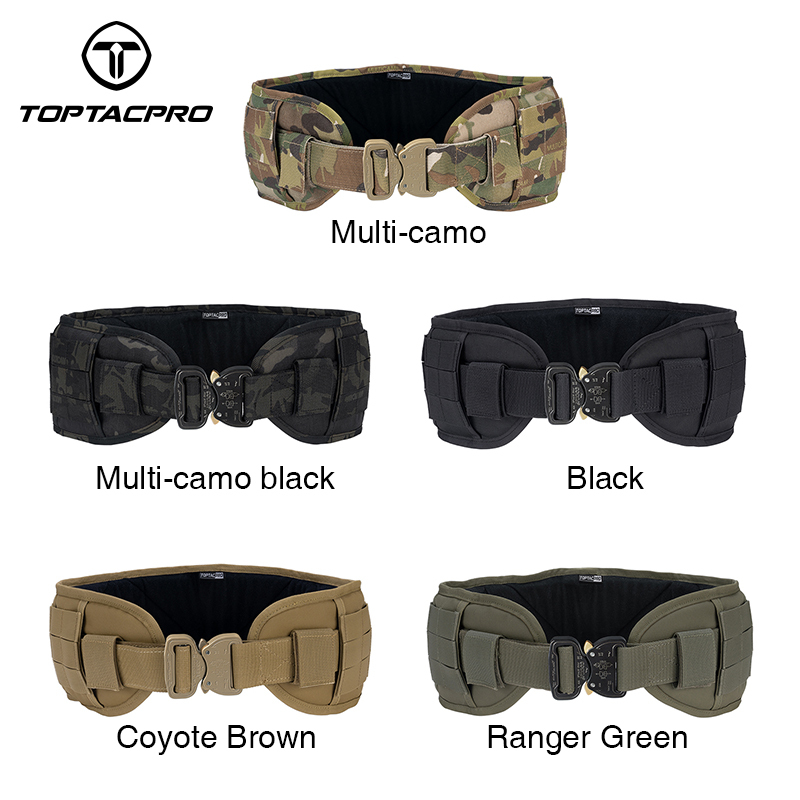 TOPTACPRO Tactical Belt Cobra Quick Release Rigger MOLLE Battle Belt High-end Material 8401