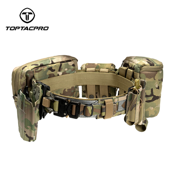 TOPTACPRO 2" Tegris Tactical Belt with 1" Cobra Buckle MOLLE Belt Quick Release Combat Molle Belt 8402