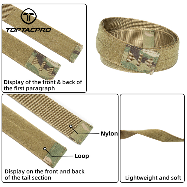 TOPTACPRO 2" Tegris Tactical Belt with 1" Cobra Buckle MOLLE Belt Quick Release Combat Molle Belt 8402