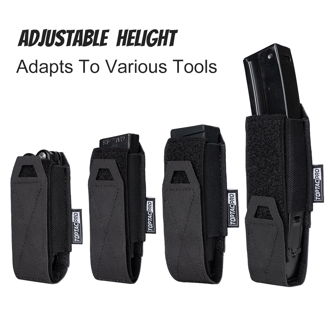 TOPTACPRO Tactical Tool Pouch 9mm Fast release Expandable MOLLE Pouch 8501