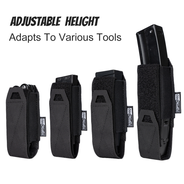 TOPTACPRO Tactical Tool Pouch 9mm Fast release Expandable MOLLE Pouch 8501