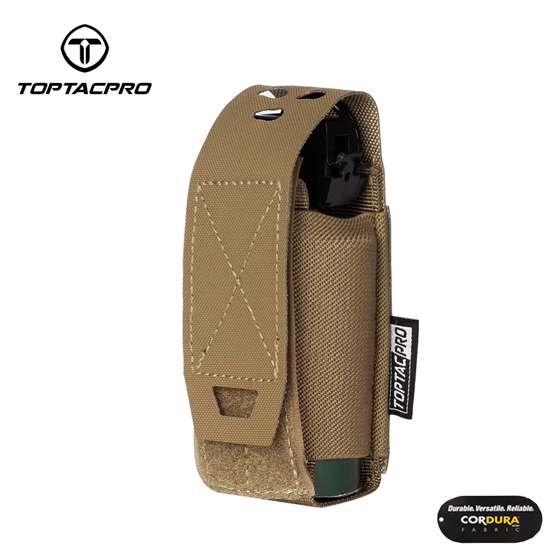 TOPTACPRO Molle Flashlight Holder Magazine Pouch Portable Multiuse Tool Pouches 8502