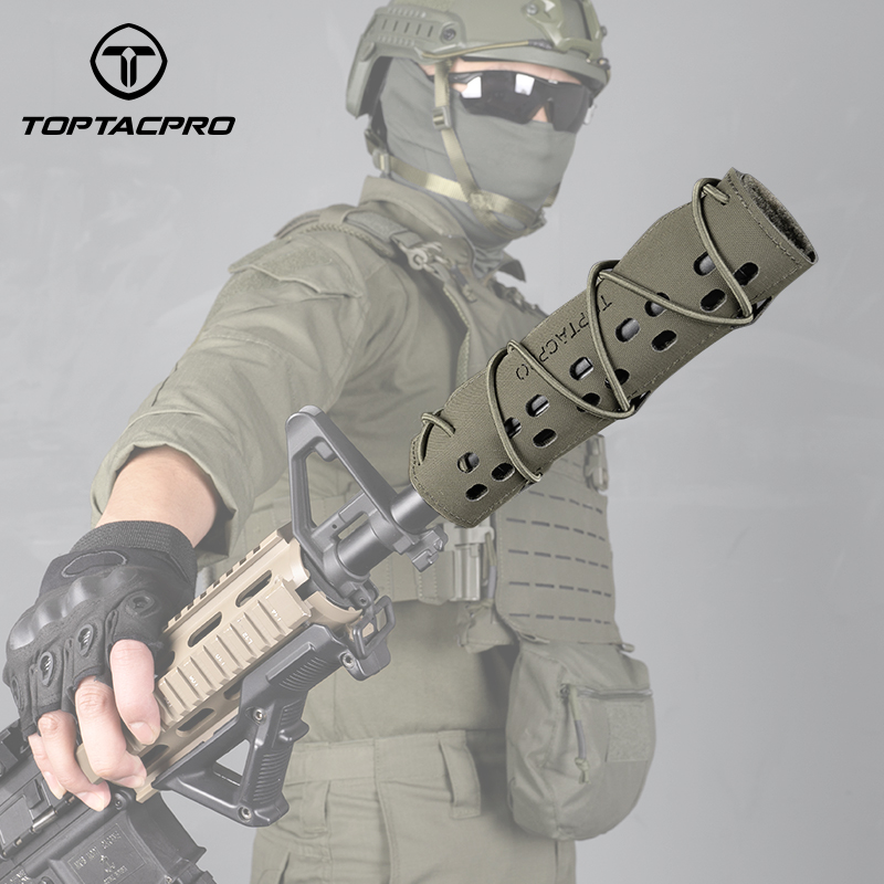 TOPTACPRO 18cm Tactical Suppressor Cover Military Silencer Protective Muffler Cover 8503