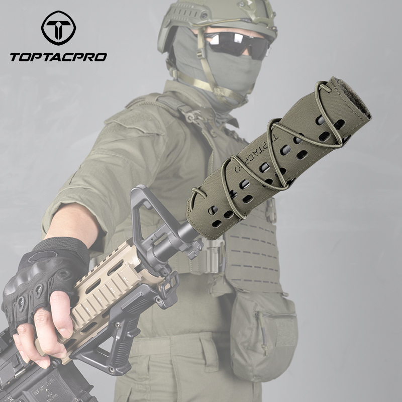 TOPTACPRO 18cm Tactical Suppressor Cover Military Silencer Protective Muffler Cover 8503