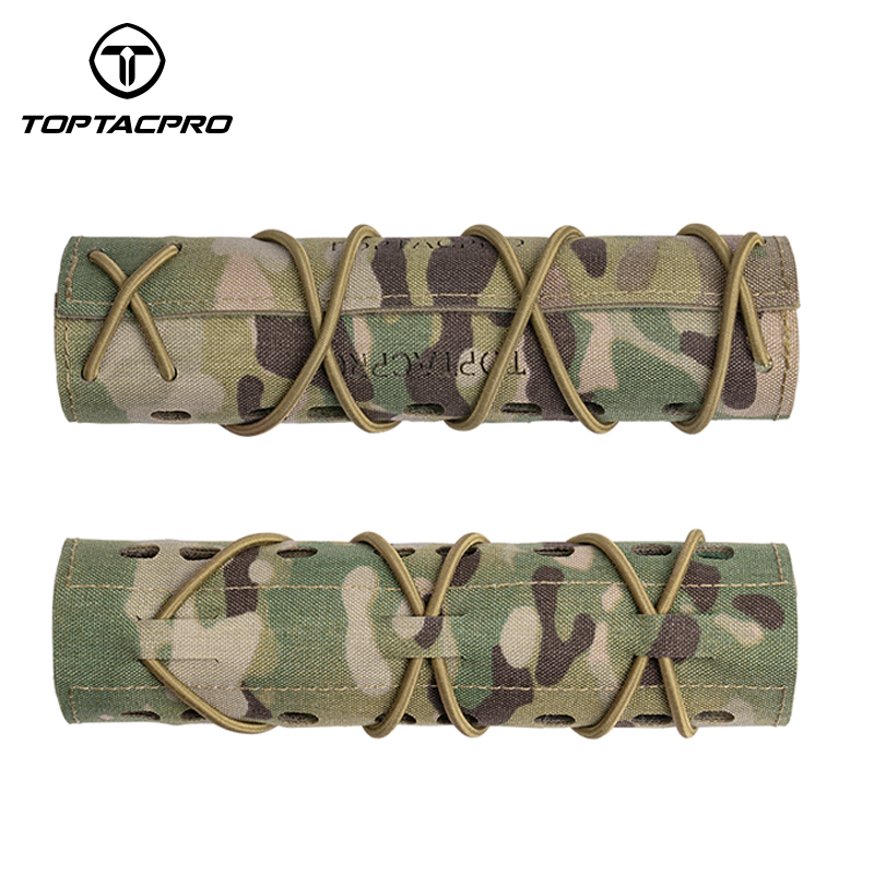 TOPTACPRO 18cm Tactical Suppressor Cover Military Silencer Protective Muffler Cover 8503