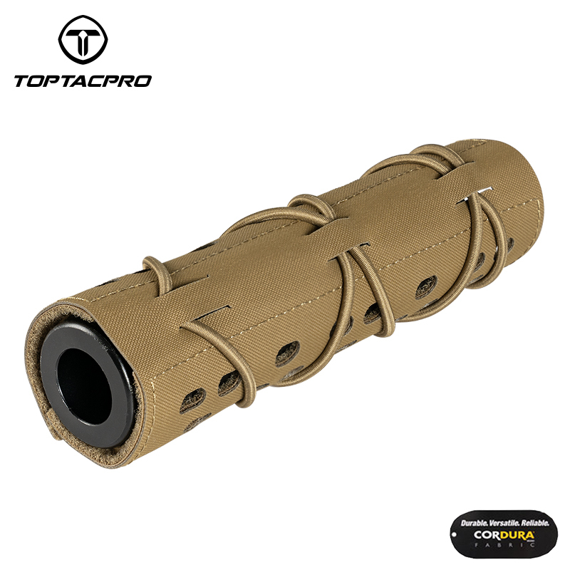 TOPTACPRO 18cm Tactical Suppressor Cover Military Silencer Protective Muffler Cover 8503