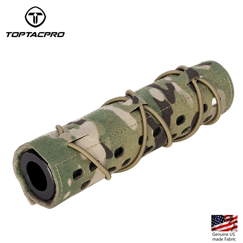 TOPTACPRO 18cm Tactical Suppressor Cover Military Silencer Protective Muffler Cover 8503