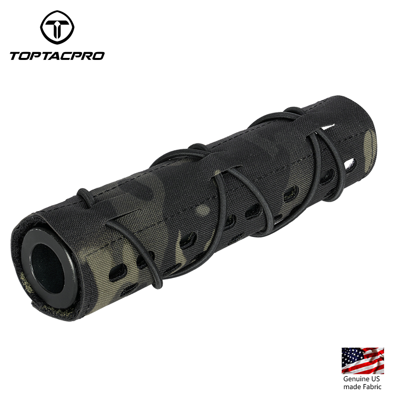 TOPTACPRO 18cm Tactical Suppressor Cover Military Silencer Protective Muffler Cover 8503