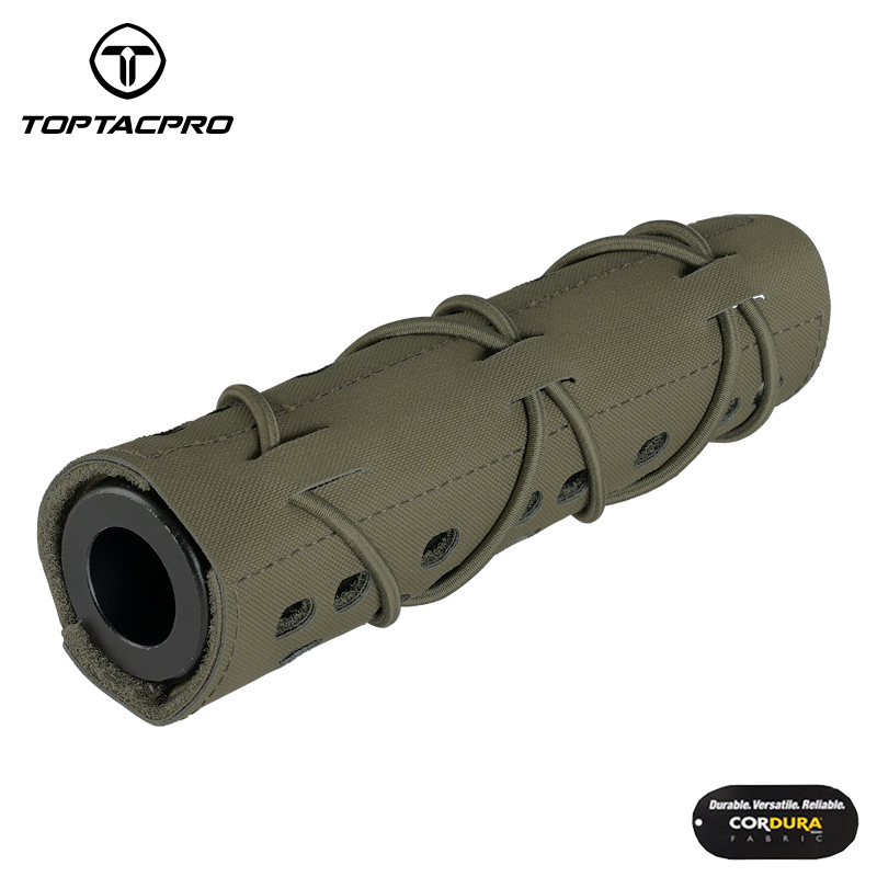 TOPTACPRO 18cm Tactical Suppressor Cover Military Silencer Protective Muffler Cover 8503