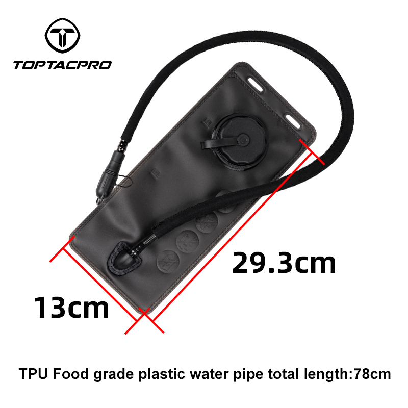 TOPTACPRO 1L Hydration Bladder Water Bladder Foldable Bag with Drinking Tube 8907
