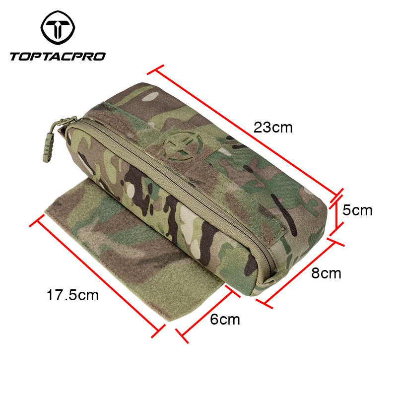 TOPTACPRO Tactical Dump Drop Pouch Molle Admin Pouch for JPC CPC AVS Vest 8506