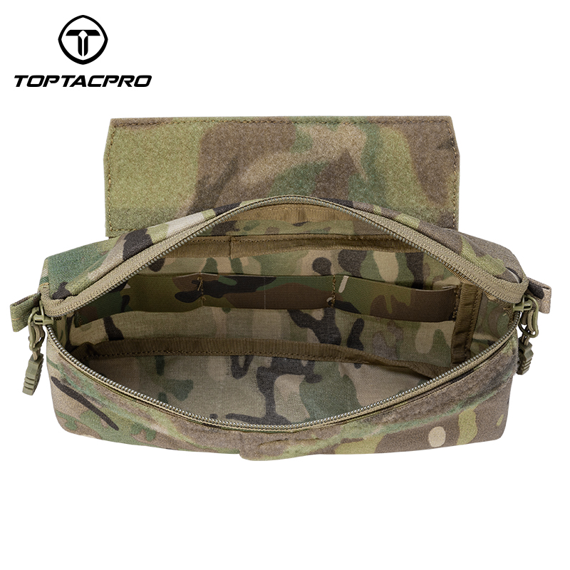 TOPTACPRO Tactical Dump Drop Pouch Molle Admin Pouch for JPC CPC AVS Vest 8506