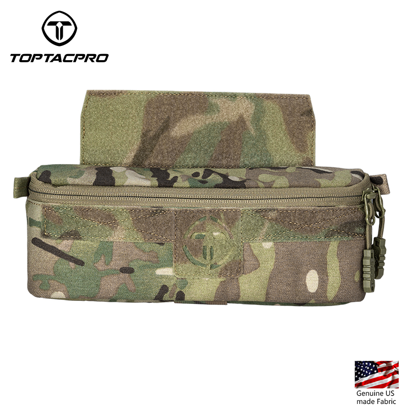 TOPTACPRO Tactical Dump Drop Pouch Molle Admin Pouch for JPC CPC AVS Vest 8506